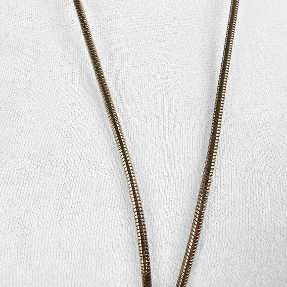 Betsey Johnson Snake Glass Crystal Pendent with Gold Tone Chain - Picture 5 of 9